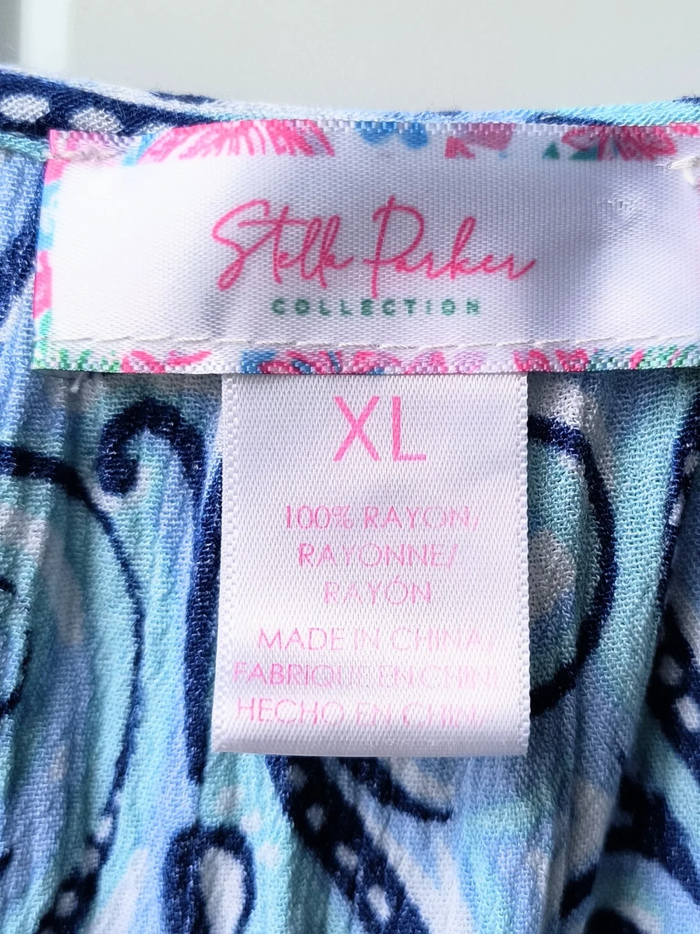 Stella Parker Blue Paisley Print Sleeveless Resort Vacation Mini Dress XL - Picture 4 of 11
